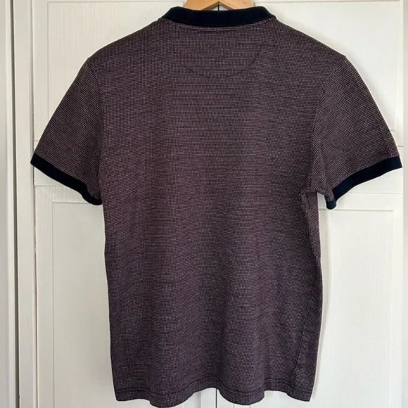 Farah Vintage Men’s Size S/M Slim Fit Short Sleeve Organic Cotton Pattern Polo - Picture 2 of 5